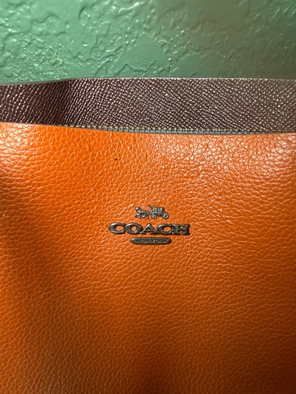 Coach Mollie Pebble Leather Tote Bag - Picture 14 of 15
